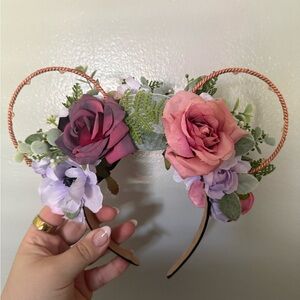 Floral Mouse Ear Headband with Lights